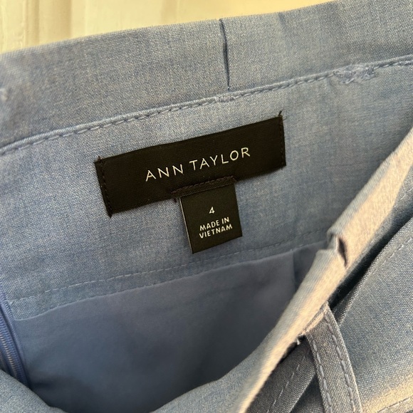 Ann Taylor Blue Paper Bag Tie- Front Skirt Size 4 - Picture 7 of 8